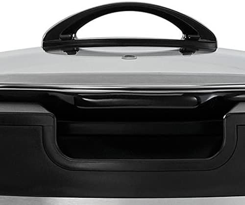 Digital Control Crock-Pot Thermoshield 6 Quart Slow Cooker with Carry Handles S12S - Programmable Slow Cooker with Oval Ceramic Pot Detail