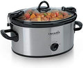 Programmable Crock-Pot Cook & Carry 6 Quart Portable Slow Cooker S07N - Stainless Steel Slow Cooker with Locking Lid - Stainless