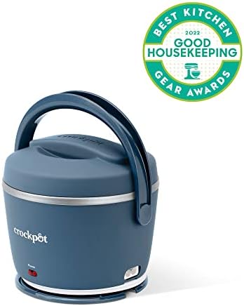 Portable Electric Crock-Pot Electric Lunch Box Food Warmer 20oz – Faded Blue S22V - Leak-Proof Heated Bento Box Lunch Warmer Detail