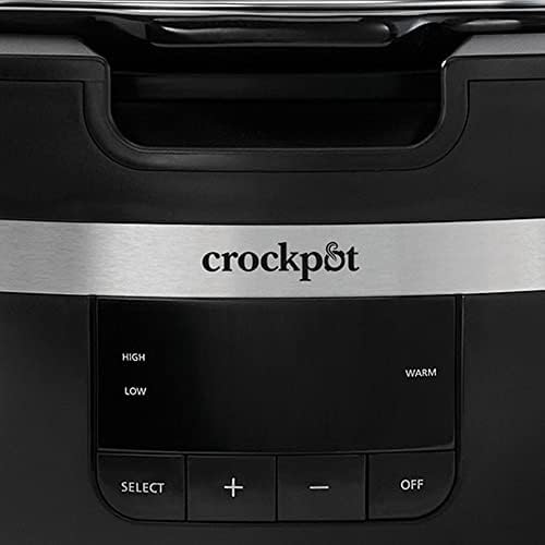 Digital Control Crock-Pot Thermoshield 6 Quart Slow Cooker with Carry Handles S12S - Programmable Slow Cooker with Oval Ceramic Pot Detail