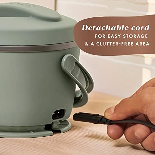 Self-Heating Crock-Pot Portable Electric Lunch Box Food Warmer – Green S21D - Leak-Proof Heated Bento Box Lunch Warmer Detail