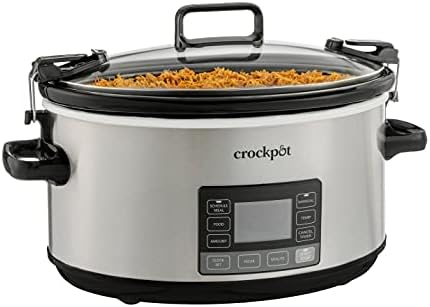 Programmable Crock-Pot 7 Quart Portable Programmable Slow Cooker with Timer S27U - Stainless Steel Slow Cooker with Locking Lid - Default Title