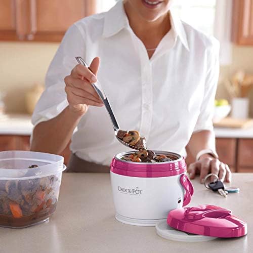 Rapid Heating Crock-Pot Lunch Crock Portable Food Warmer 20oz – Pink S03U - Mini Personal Food Warmer for Healthy Meal Prep Detail