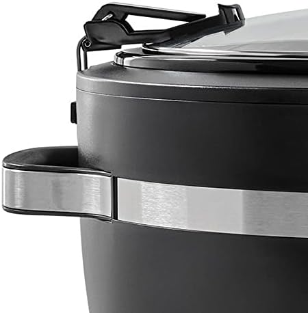 Digital Control Crock-Pot Thermoshield 6 Quart Slow Cooker with Carry Handles S12S - Programmable Slow Cooker with Oval Ceramic Pot Detail