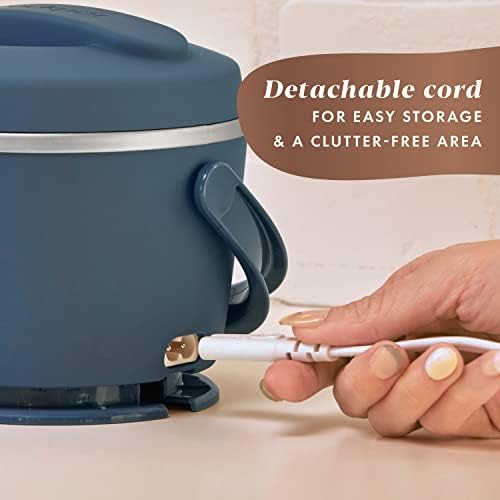 Portable Electric Crock-Pot Electric Lunch Box Food Warmer 20oz – Faded Blue S22V - Leak-Proof Heated Bento Box Lunch Warmer Detail