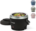 Leak-Proof Crock-Pot Electric Lunch Box Food Warmer 20oz – Black S26G - Self-Heating Lunch Box for Office and Car Travel - Black Licorice