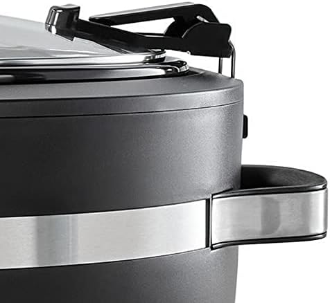 Digital Control Crock-Pot Thermoshield 6 Quart Slow Cooker with Carry Handles S12S - Programmable Slow Cooker with Oval Ceramic Pot Detail