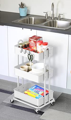 Minimalist Simple Houseware 3-Tier Heavy Duty Metal Utility Collection
