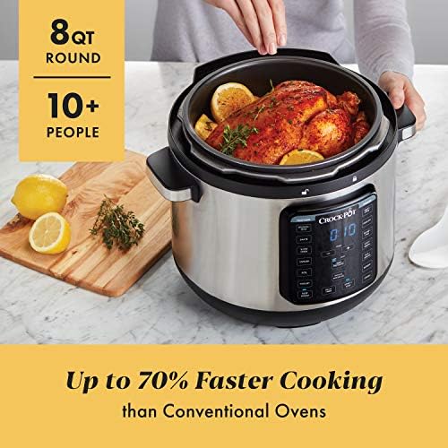 Safety-Lock Crock-Pot 8 Quart Express Crock Multi-Use Pressure Cooker S05K - Smart Multi-Functional Electric Pressure Cooker Detail