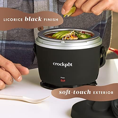Leak-Proof Crock-Pot Electric Lunch Box Food Warmer 20oz – Black S26G - Self-Heating Lunch Box for Office and Car Travel Detail