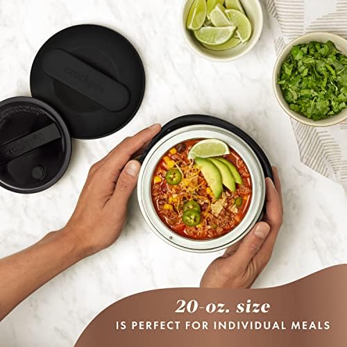 Leak-Proof Crock-Pot Electric Lunch Box Food Warmer 20oz – Black S26G - Self-Heating Lunch Box for Office and Car Travel Detail