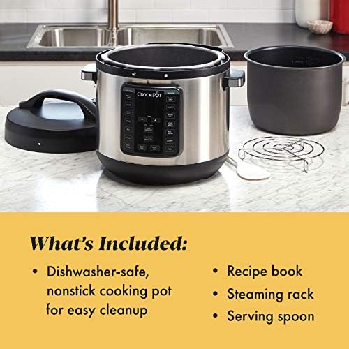 Safety-Lock Crock-Pot 8 Quart Express Crock Multi-Use Pressure Cooker S05K - Smart Multi-Functional Electric Pressure Cooker Detail